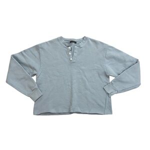 Brandy Melville Blue Henley Sweater 🩵